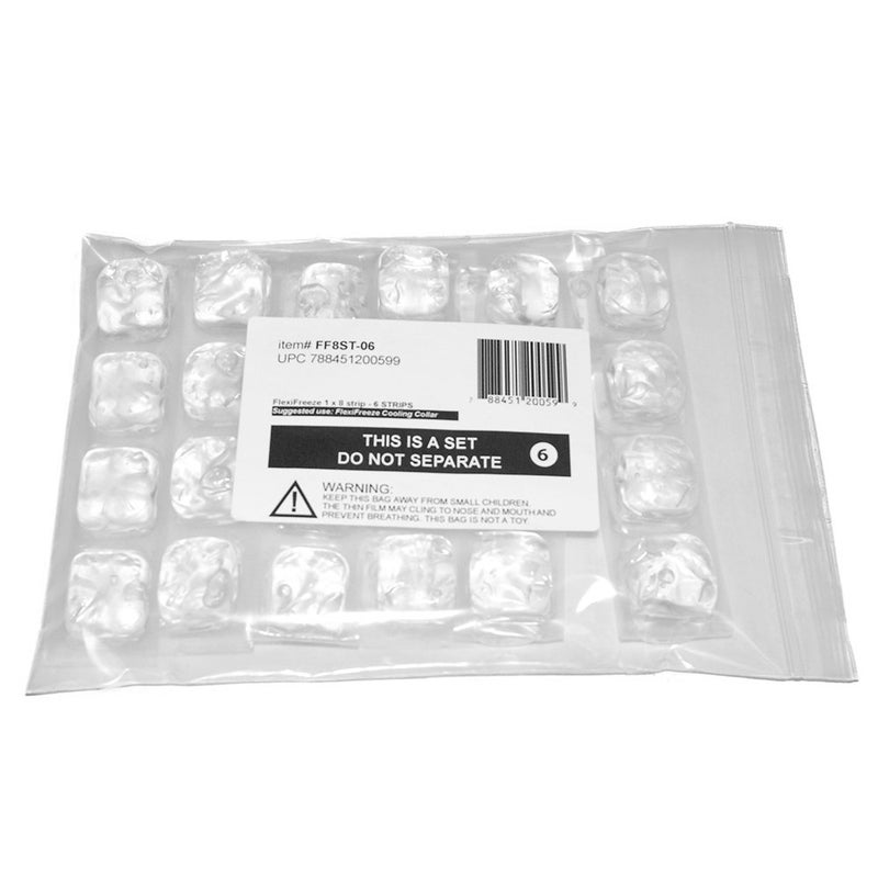 FlexiFreeze Cooling Collar Refill Ice Strips 8 Cube Strip (6 Pack) - Image 4